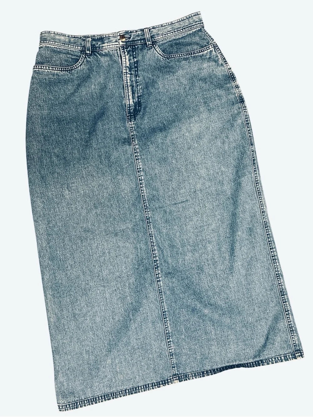 L.L. Bean Blue Denim Maxi Skirt